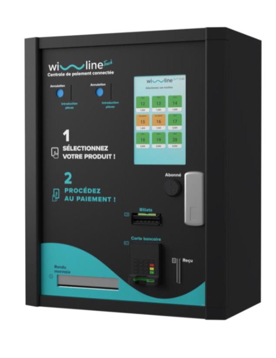 Centrale de paiement Wi-line Touch Noir Electro-Câblage