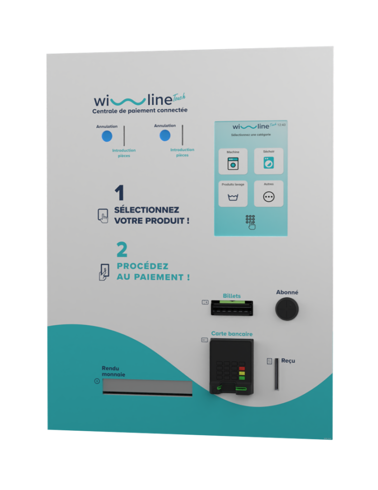 Centrale de paiement Wi-line encastrer Touch Electro-Câblage