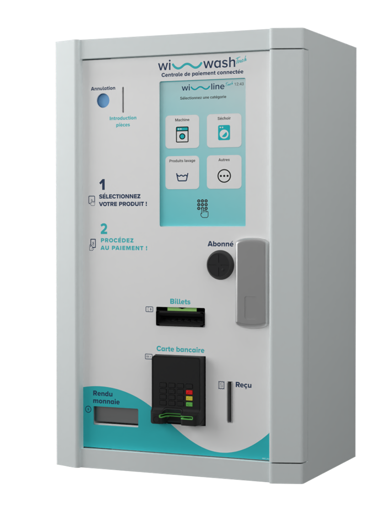 Centrale de paiement Wi-wash Touch Electro-Câblage