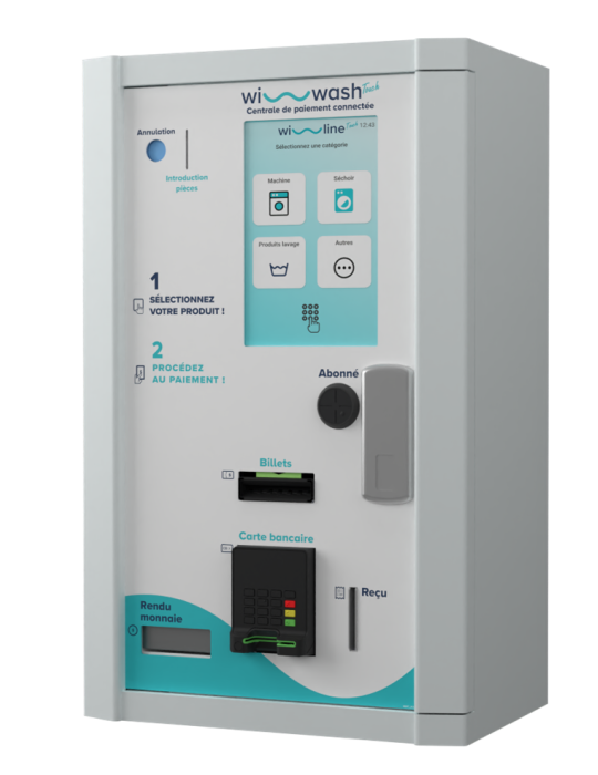 Centrale de paiement Wi-wash Touch Electro-Câblage