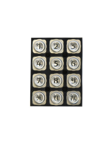 Clavier lumineux 12 touches avec 2 brides EC2E