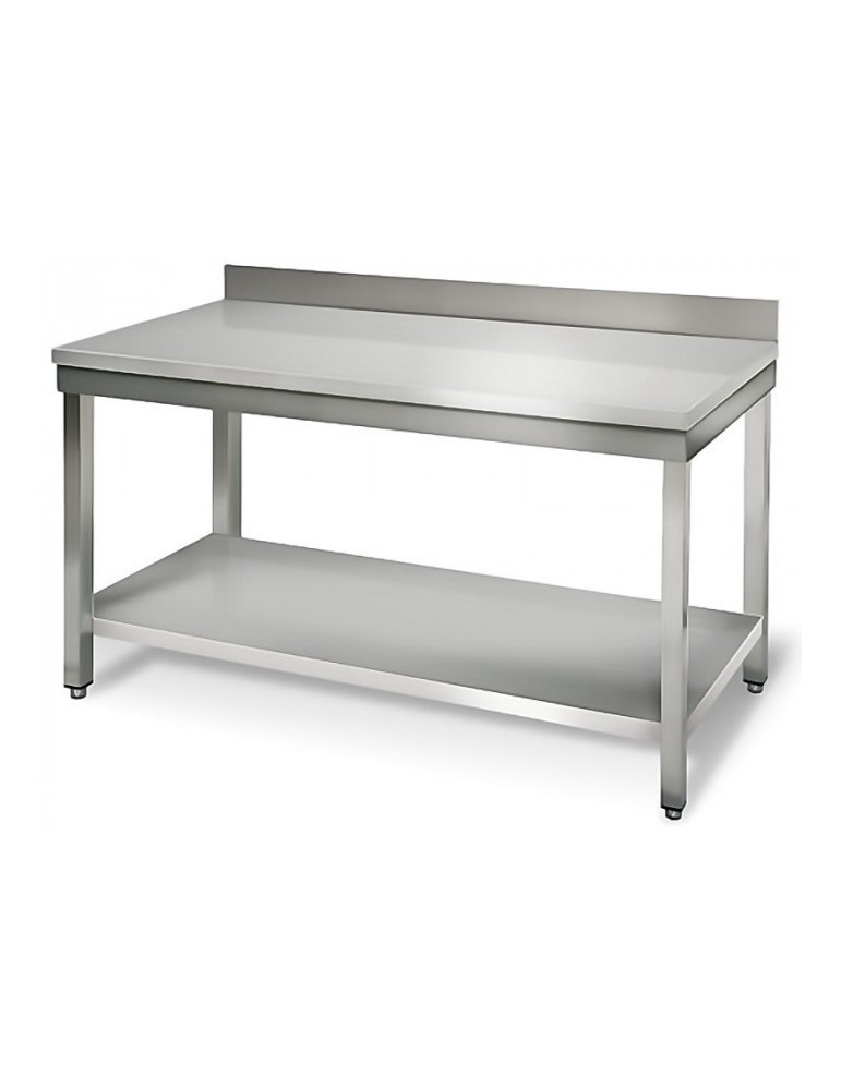 Table inox adossée longueur 1500mm profondeur 700mm
