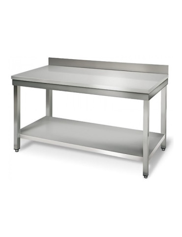 Table inox adossée longueur 600mm profondeur 600mm