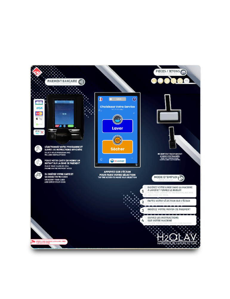 Centrale de paiement TEP Encastre avec Self 5000 CKsquare
