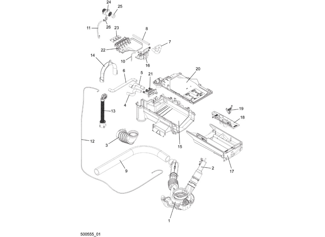 Tuyaux et détergent