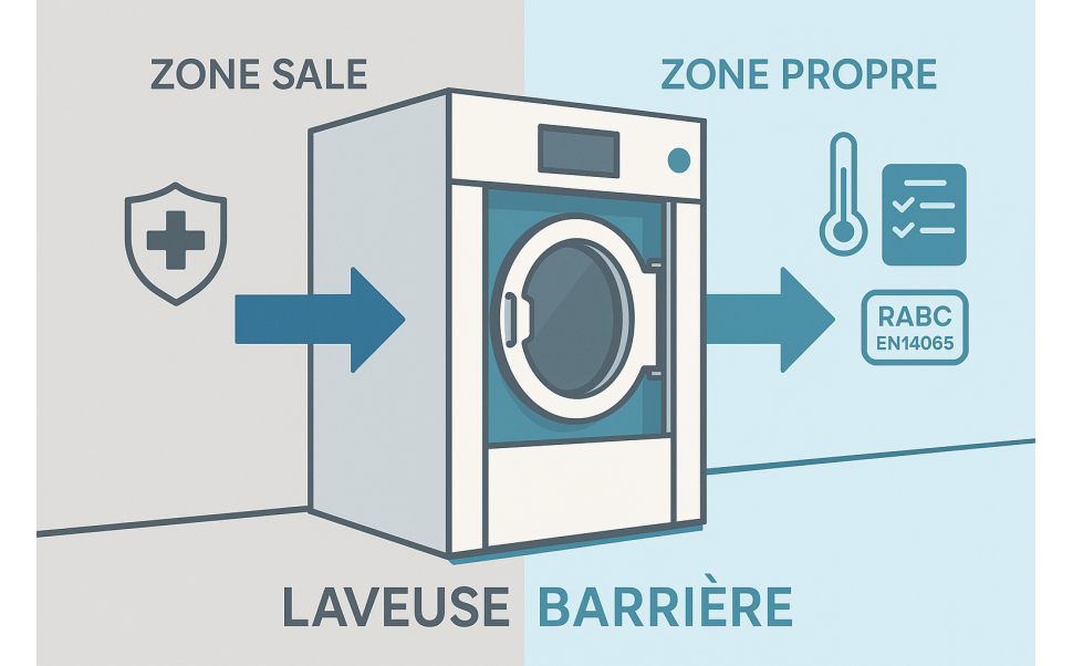 Laveuses barrières pour hôpitaux & EHPAD – Hygiène, traçabilité et conformité
